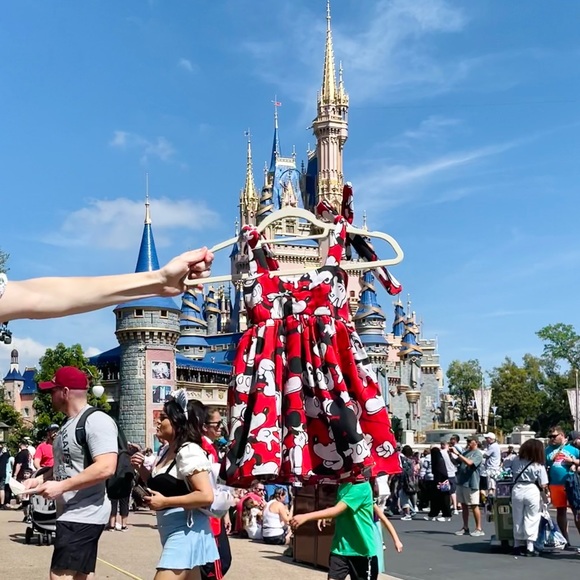 SALE New York Couture Handmade Disney Mickey Mouse Pinafore Girls Dress - Picture 3 of 7